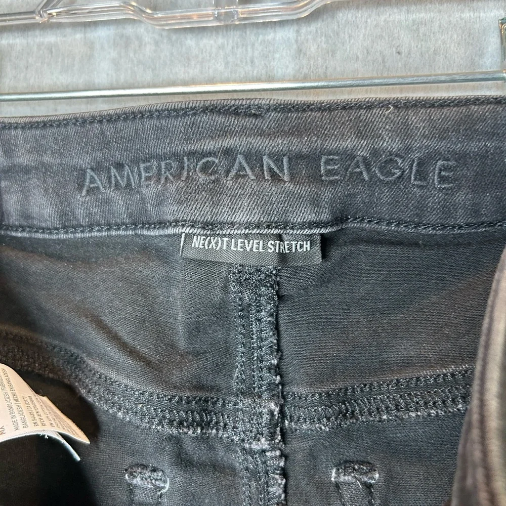 American Eagle black 3” jean shorts